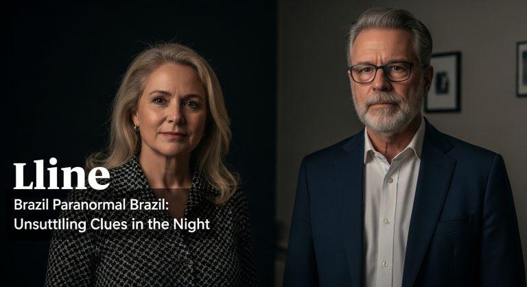 Brazilian night skyline with a ghostly presence and cultural symbols