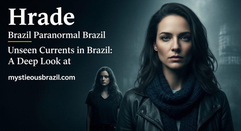 Researcher studying mysterious phenomena in a foggy Brazilian town at dusk.