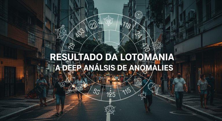 Nighttime Brazilian cityscape with faint numbers and symbols representing lottery results.