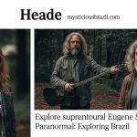 Brazilian town at dusk with a faint spectral glow and a compass on an old notebook